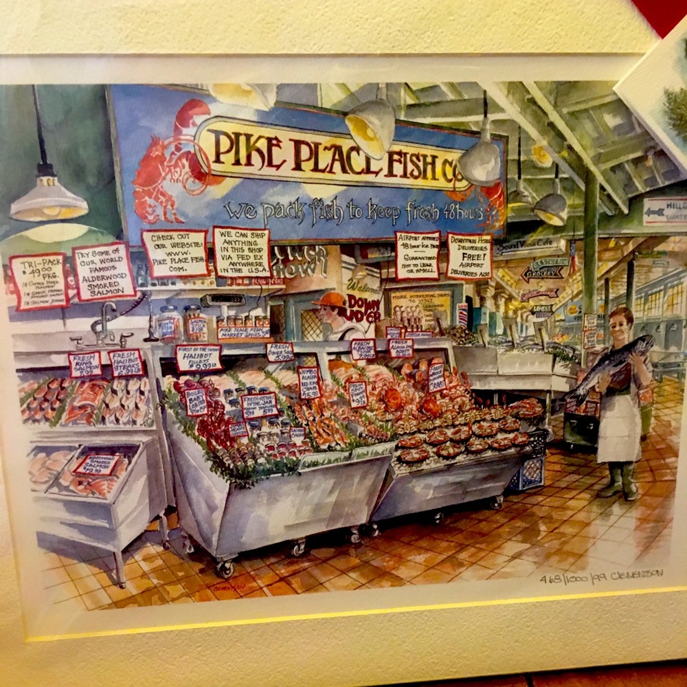 Watercolor print of Seattle